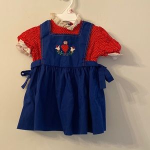 Vintage Brothers blue and red dress size 2t
